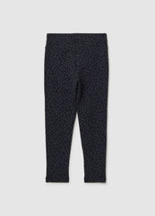 OVS Girls' Black Slim Fit Cotton Treggings