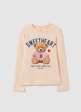 OVS Girls' Beige Cotton Regular Fit Sweater