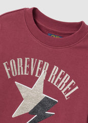 OVS Regular Fit Red Pure Cotton Girl'S Sweatshirt