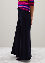 OVS Wide Leg Blue Trousers