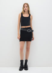 OVS Women'S Black Stretch Blend Top