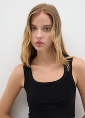 OVS Women'S Black Stretch Blend Top