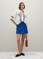 OVS White Embroidered Regular Fit Shirt