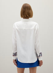 OVS White Embroidered Regular Fit Shirt