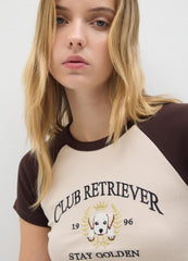 OVS Fitted Multicolour Stretch Cotton T-Shirt