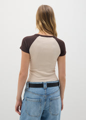 OVS Fitted Multicolour Stretch Cotton T-Shirt