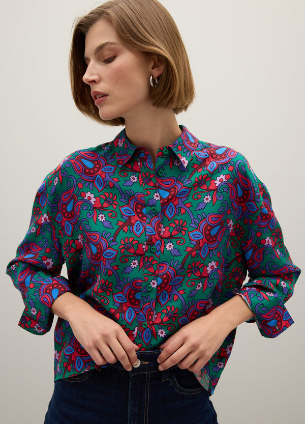 OVS Multicolour Pure Viscose Shirt Regular Fit