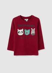 OVS Baby Sweater In Pure Red Cotton Regular Fit