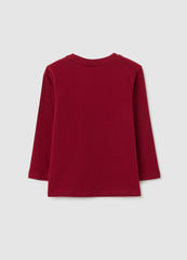 OVS Baby Sweater In Pure Red Cotton Regular Fit