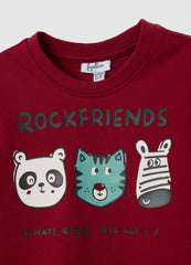 OVS Baby Sweater In Pure Red Cotton Regular Fit