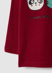 OVS Baby Sweater In Pure Red Cotton Regular Fit