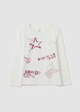 OVS White Regular Fit Pure Cotton Girl'S Top