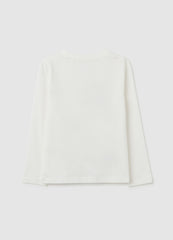 OVS White Regular Fit Pure Cotton Girl'S Top