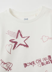OVS White Regular Fit Pure Cotton Girl'S Top