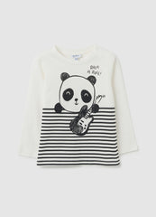 OVS Multicolour Striped Cotton T-Shirt For Children, Regular Fit