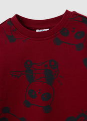 OVS Regular Fit Pure Cotton Red Children'S Sweatshirt