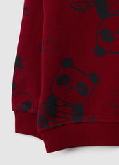 OVS Regular Fit Pure Cotton Red Children'S Sweatshirt