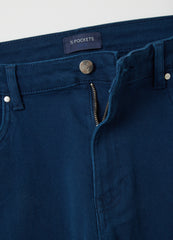 OVS Slim Fit Blue Stretch Cotton Trousers
