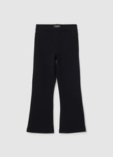 OVS Girls' Black Cotton Blend Regular Fit Treggings