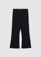 OVS Girls' Black Cotton Blend Regular Fit Treggings