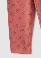 OVS Elasticated Red Cotton Leggings For Girls