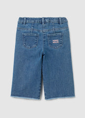 OVS Girls' Flare Blue Stretch Denim Trousers