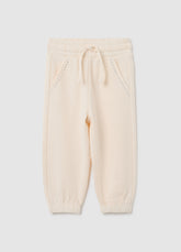 OVS Girls' Jogger Trousers In Pure Beige Cotton