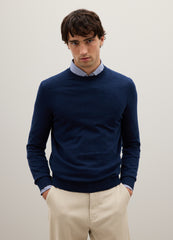 OVS Blue Jumper In Cotton And Polyamide Blend