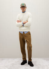 OVS White Cotton Blend Regular Fit Jumper