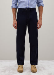OVS Blue Stretch Cotton Regular Fit Trousers