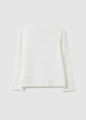 OVS Girls' White Regular Fit Stretch Cotton Top