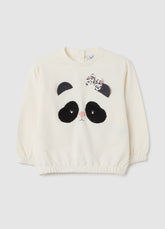 OVS Baby Girl Sweatshirt In Beige Stretch Cotton