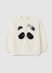 OVS Baby Girl Sweatshirt In Beige Stretch Cotton