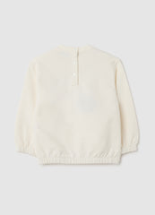 OVS Baby Girl Sweatshirt In Beige Stretch Cotton