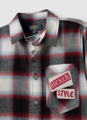 OVS Children'S Pure Cotton Check Shirt Regular Fit