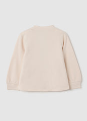 OVS Regular Fit Beige Stretchy Cotton Baby Sweatshirt