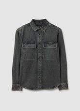 OVS Grey Pure Cotton Shirt Regular Fit