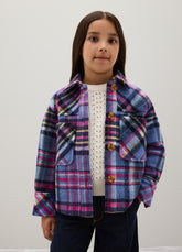 OVS Multicolour Checked Wool Blend Shirt For Girls