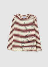 OVS Striped Stretch Cotton Baby Bear T-Shirt