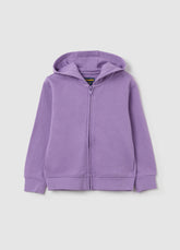 OVS Girls' Sweatshirt In Pure Purple Cotton With Regular Fit