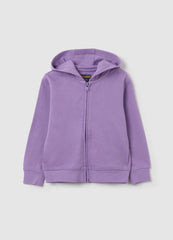 OVS Girls' Sweatshirt In Pure Purple Cotton With Regular Fit