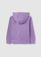 OVS Girls' Sweatshirt In Pure Purple Cotton With Regular Fit