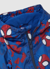 OVS Blue Padded Children'S Jacket With Zip And Spider-Man Print