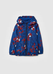 OVS Blue Padded Children'S Jacket With Zip And Spider-Man Print