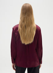 OVS Long Sleeve Red Satin Shirt