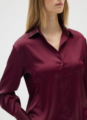 OVS Long Sleeve Red Satin Shirt