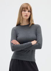 OVS Grey Long-Sleeve Shirt In Stretch Viscose