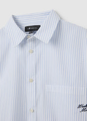 OVS White Striped Pure Cotton Shirt In Regular Fit