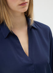 OVS Long Sleeve Blue Viscose Shirt