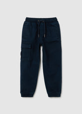 OVS Children'S Blue Stretch Cotton Trousers